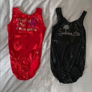 Two gymnastics leotards